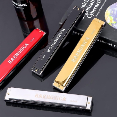 Picture of 24 Hole Harmonica Key of C Mouth Metal Organ