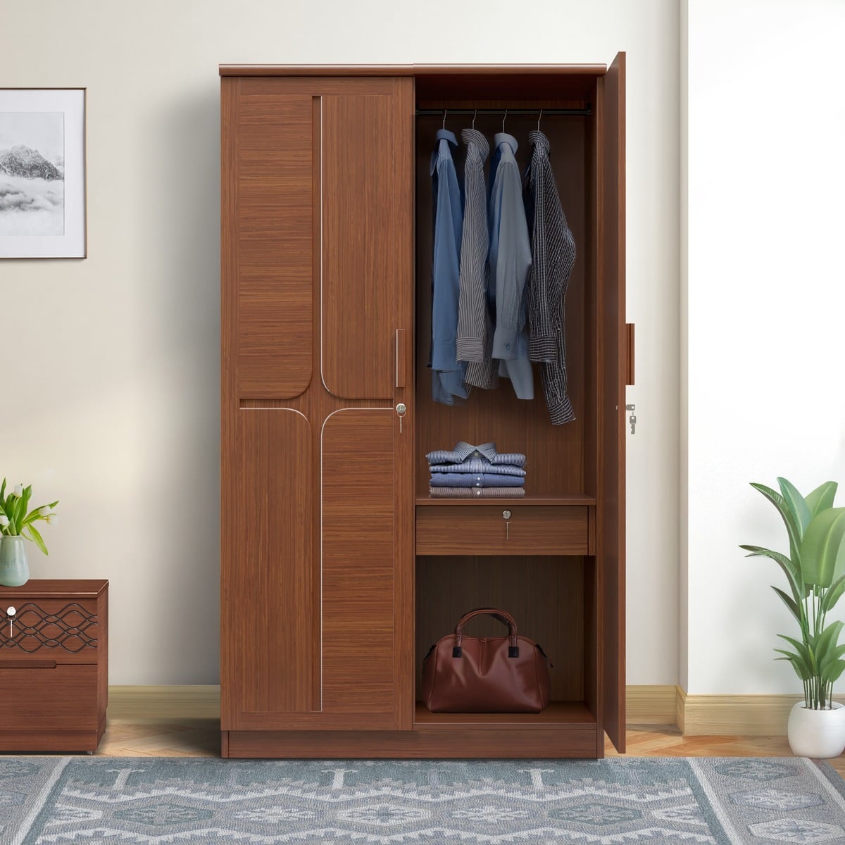 Picture of REGAL Wooden CUPBOARD/ALMIRAH-EVELYN CBH-387-3-1-20 ( 2 Door)