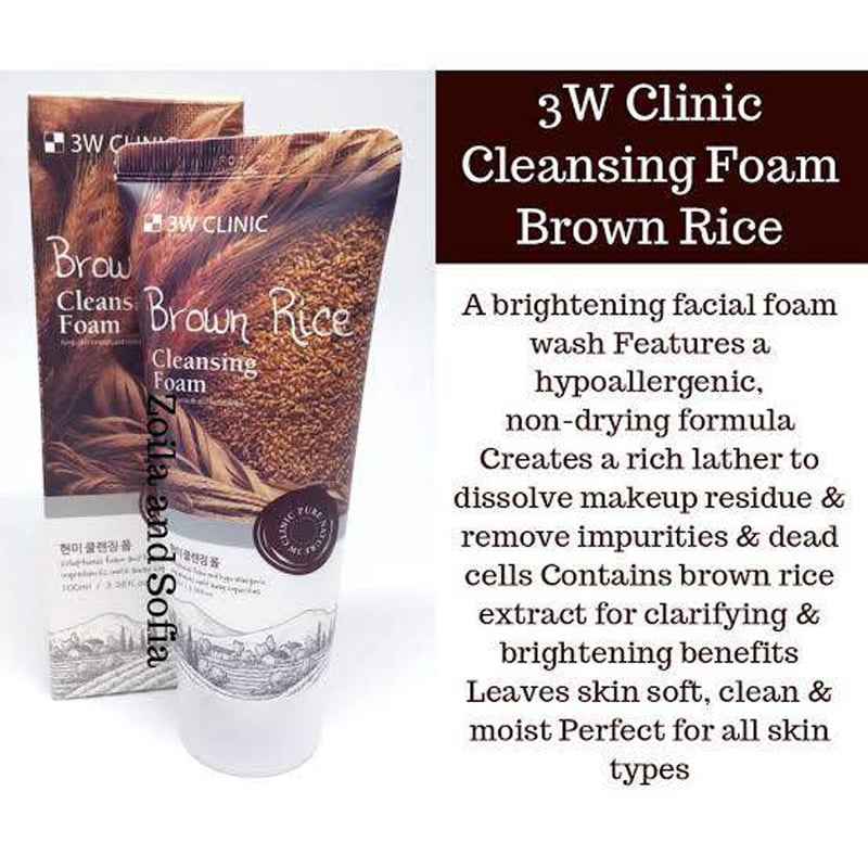 Picture of 3W Clinic Brown Rice Foam Cleansing 100ml - Face Wash /Korea
