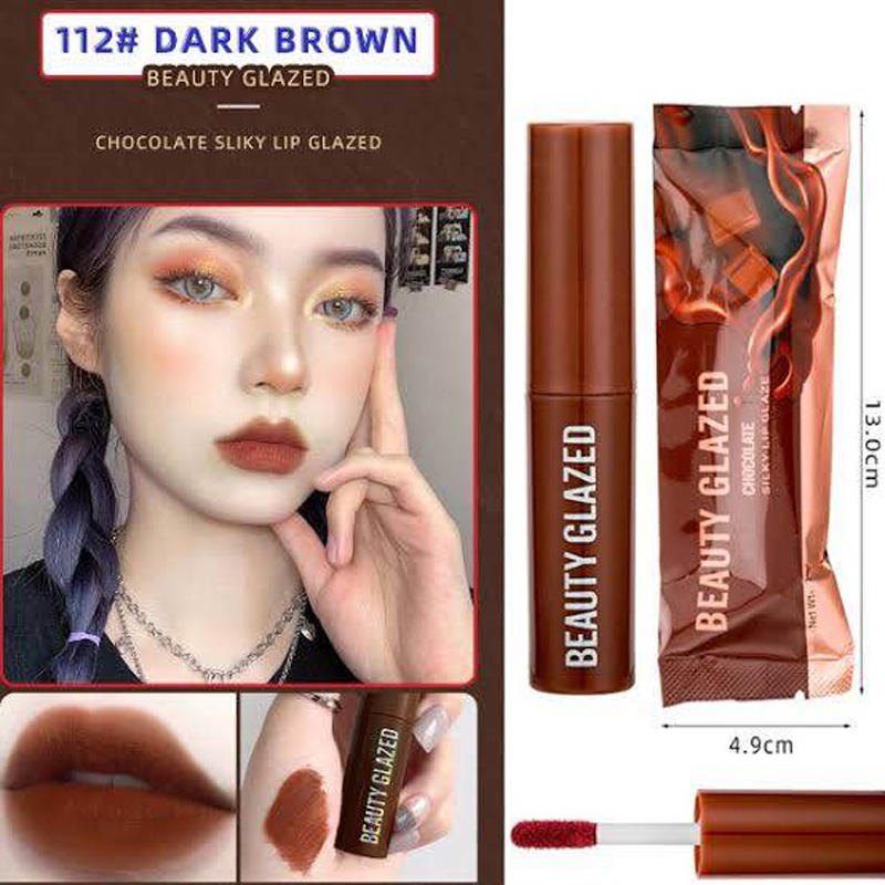 Picture of Beauty Glazed Chocolate Silky Lip Glaze - #112 Dark Brown