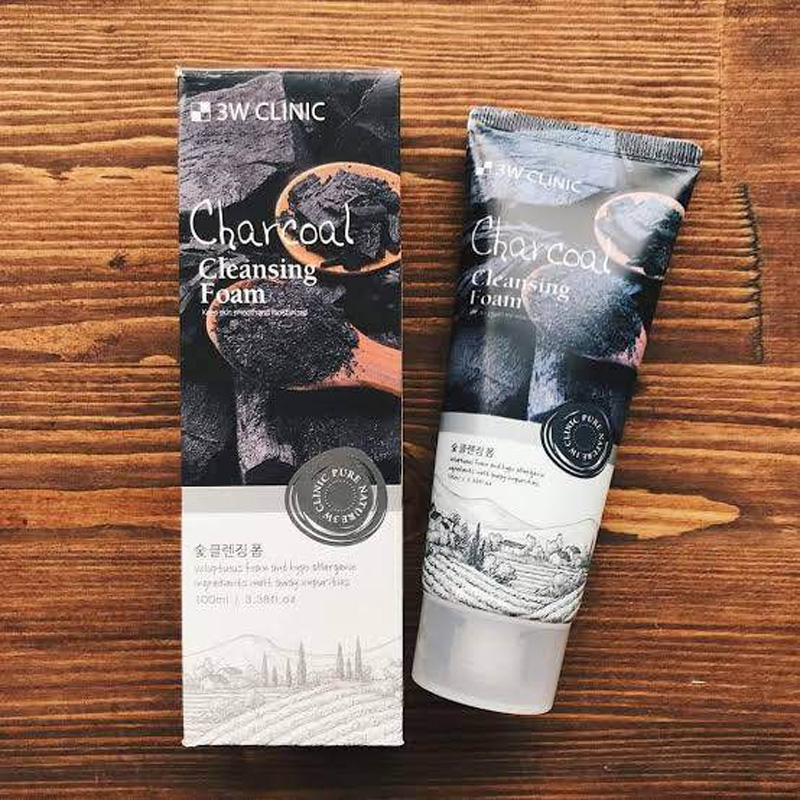 Picture of 3W Clinic Cleansing Foam - Charcoal 100ml/Korea