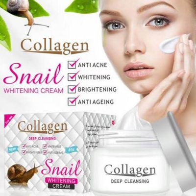 Picture of Snail Collagen for Facial Cream Skin Moisturizing Anti-aging Whitening Protective Film Face Sheet Skincare-80gm