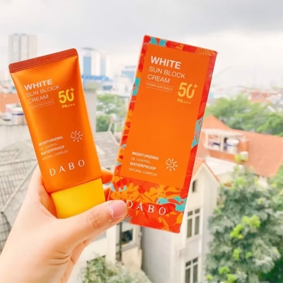 Picture of Dabo White Sun Block Cream Spf 50 Plus - Orange