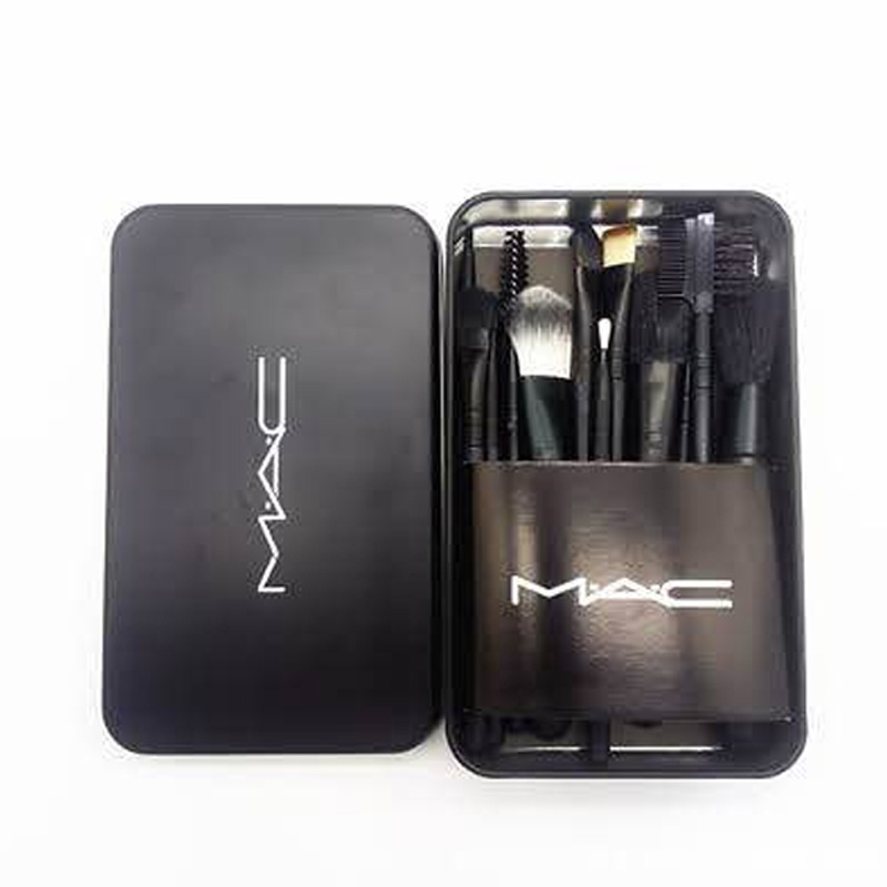Picture of M.A.C Cosmetic Makeup Brush Set - 12 Pcs (Pack of 12) - Black