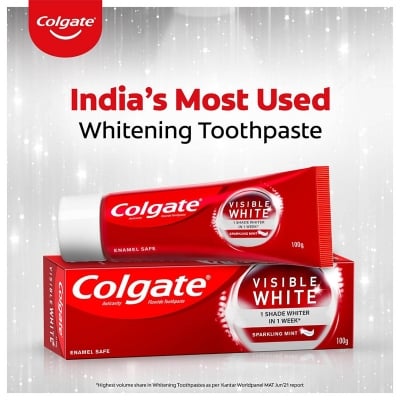Picture of Colgate Visible White Toothpaste 120 gm - Red