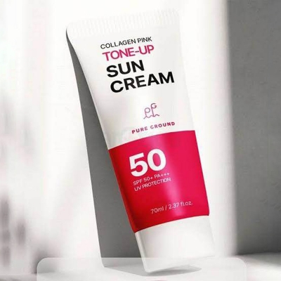 Picture of Pure Ground Collagen Pink Tone Up Sun Cream SPF50++_70ml/ Korea