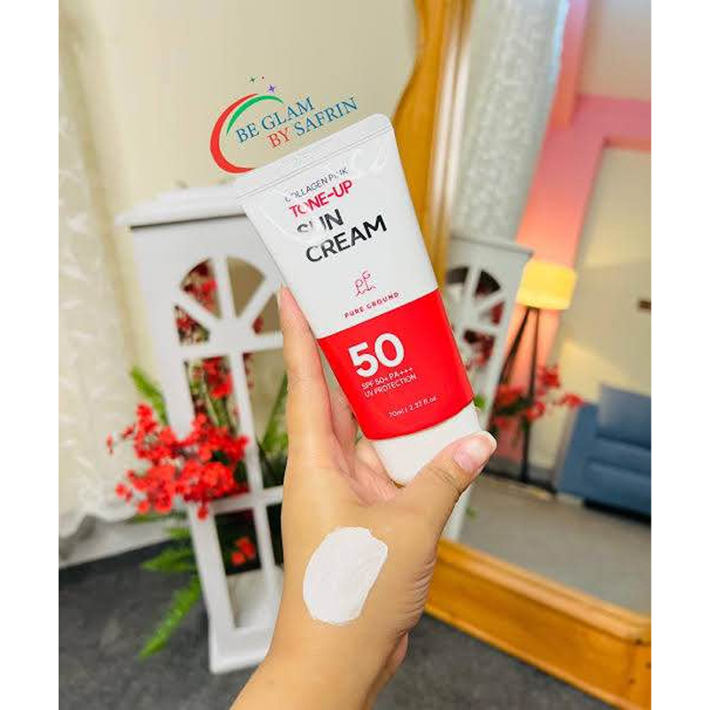 Picture of Pure Ground Collagen Pink Tone Up Sun Cream SPF50++_70ml/ Korea