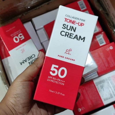 Picture of Pure Ground Collagen Pink Tone Up Sun Cream SPF50++_70ml/ Korea