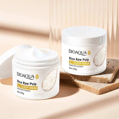 Picture of BIOAQUA Rice Raw Pulp Replenish Brighten Sleeping Mask 100g