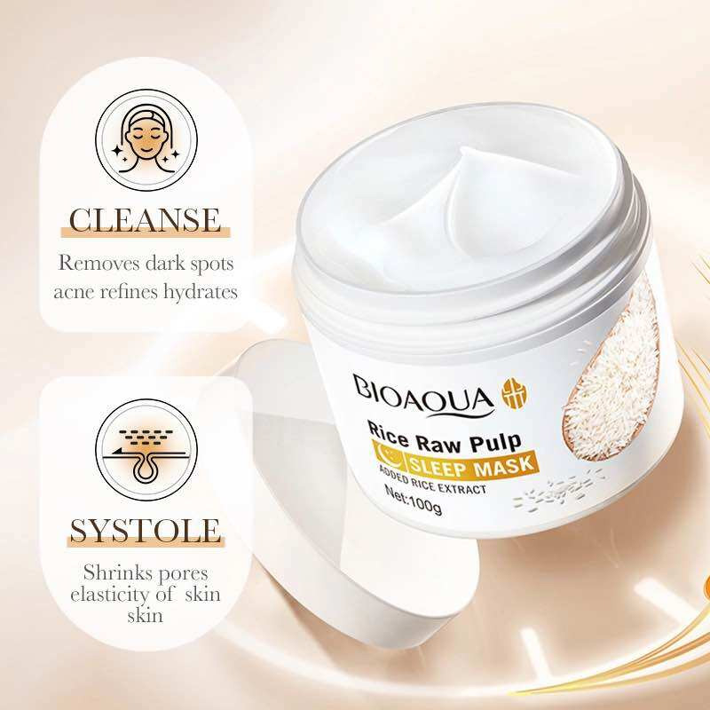 Picture of BIOAQUA Rice Raw Pulp Replenish Brighten Sleeping Mask 100g