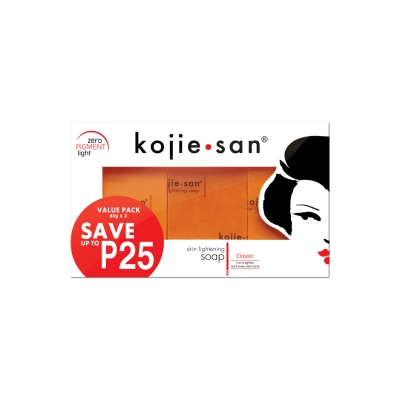 Picture of Kojie San - Lightening Soap with Kojic Acid - 2 Bars - 65g - For clearer and radiant skin - Orange