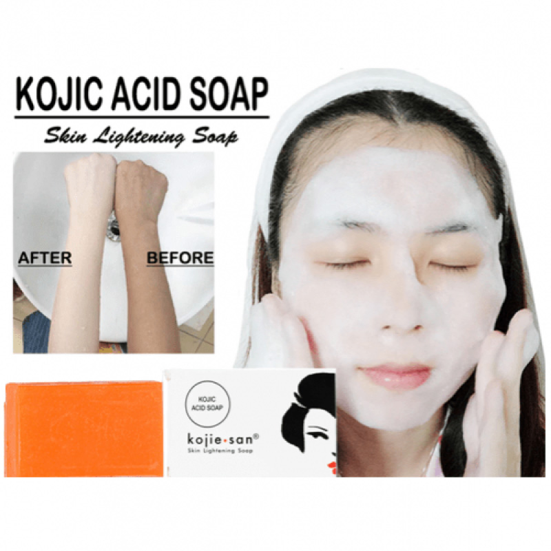 Picture of Kojie San - Lightening Soap with Kojic Acid - 2 Bars - 65g - For clearer and radiant skin - Orange