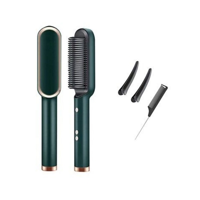 Picture of Professional Brush Hair Straightener Ceramic Electric Straightening Brush Fast Heating Curler Straightener Comb Styler - Hair Straightener