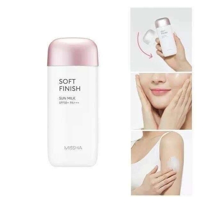 Picture of Missha All Around Safe Block Soft Finish Sun Milk SPF50+ Or PA+++ - White