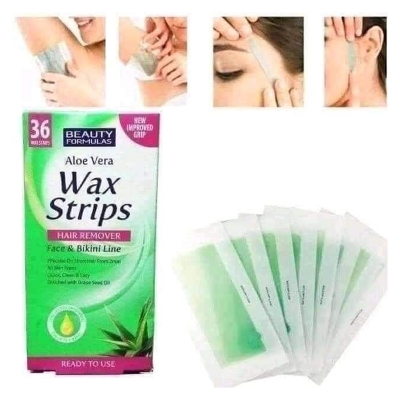 Picture of Aloe Vera Wax Strips Hair Remover 36 Strips - Green
