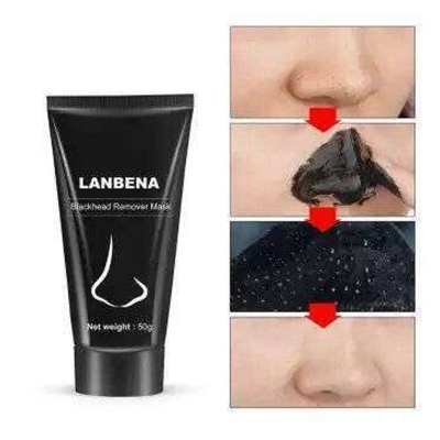 Picture of Lanbena Blackhead Remover Nose Black Mask Face Care Mud Acne Treatment Peel Off Mask Pore Strip Skin Care Peel Mask Oil Control - Mask-50gm