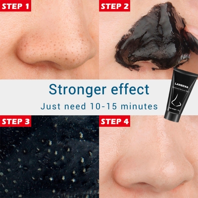 Picture of Lanbena Blackhead Remover Nose Black Mask Face Care Mud Acne Treatment Peel Off Mask Pore Strip Skin Care Peel Mask Oil Control - Mask-50gm