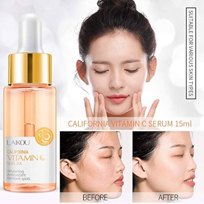 Picture of LAIKOU Vitamin C Serum for Face, Facial Serum with Hyaluronic Acid For Fairness, Pigmentation, Advanced Korean Formula-17 ML