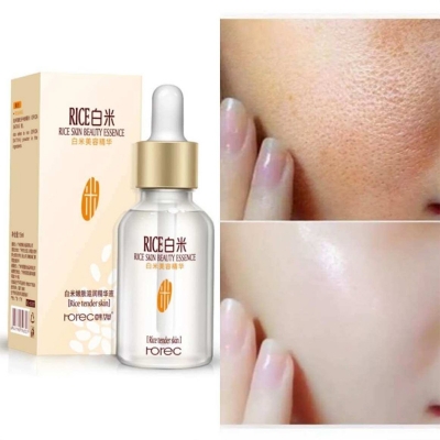 Picture of White Rice Serum Reduces Wrinkles and Lighten Dark Spots Pore Minimizer Anti- Aging Face Moisturizer Skin Lightening-15ml