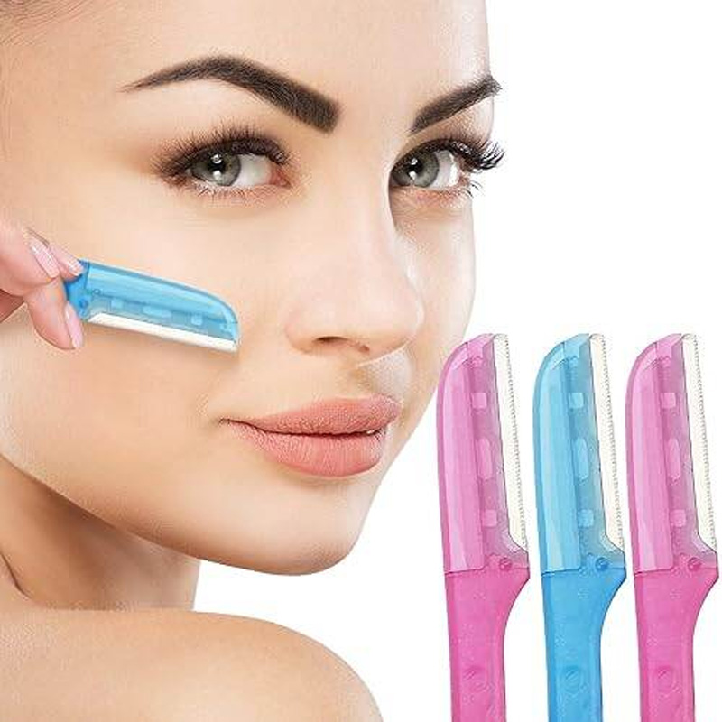 Picture of Eyebrow Razors Facial Hair Remover Shaver Trimmer Shaper for Women -3Pcs - Multicolor