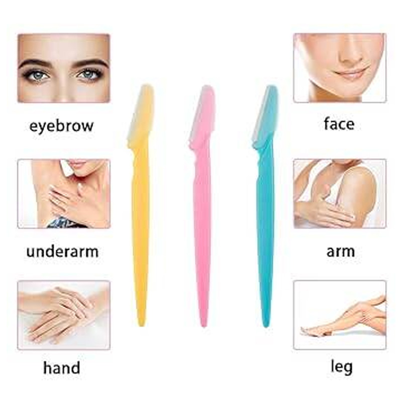 Picture of Eyebrow Razors Facial Hair Remover Shaver Trimmer Shaper for Women -3Pcs - Multicolor
