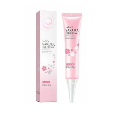 Picture of LAIKOU Sakura Eye Cream Remover Dark Circles Eye Care Against Puffiness and Bags Anti-Aging Wrinkles Hydrate Dry Skin Serum-15gm