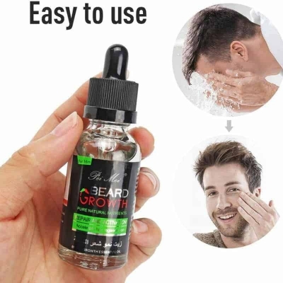 Picture of AICHUN BEAUTY Natural Organic Beard Growth Oil for Men - 30ml - White