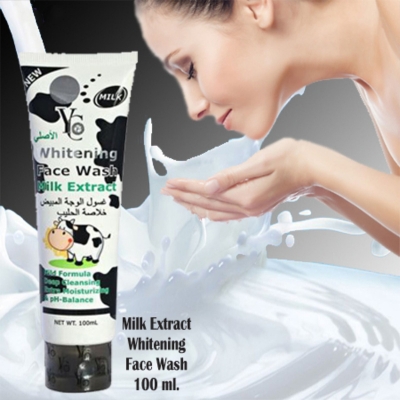 Picture of whitening face wash milk extract 100ml - White