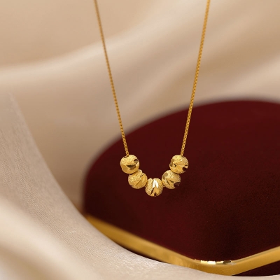 Picture of Five blessing necklace woman love gold plated moisture light jewellery necklace - Gold