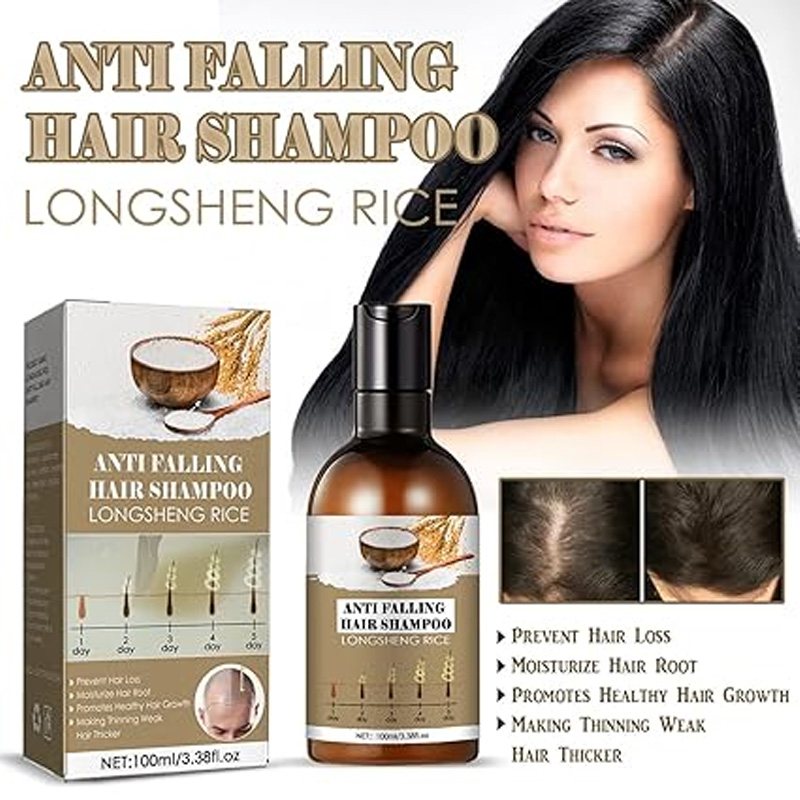 Picture of Jaysuing Anti Falling Hair Shampoo Longsheng Rice. - Black