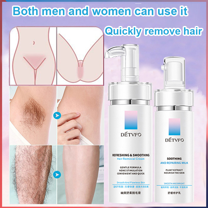 Picture of DETVFO Refreshing & smoothing Hair Removal Cream 150ml - White