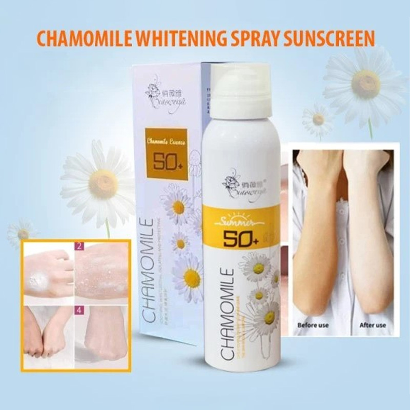 Picture of chamomile Whitening Spray Sunscreen With SPF-50+ - White