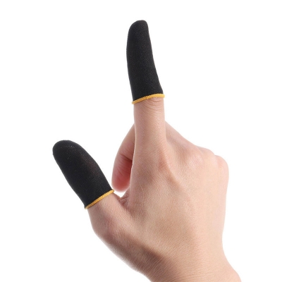 Picture of mobile gaming gloves finger sleeves gaming gloves PUBG & FREE FIRE finger gloves 10 packet (20pcs) - Black