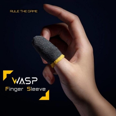 Picture of mobile gaming gloves finger sleeves gaming gloves PUBG & FREE FIRE finger gloves 10 packet (20pcs) - Black