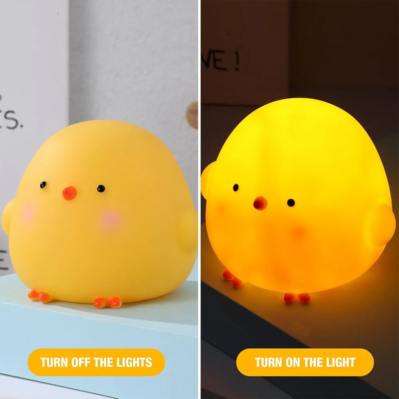 Picture of Cute Chick Silicone LED Night Lamp - White