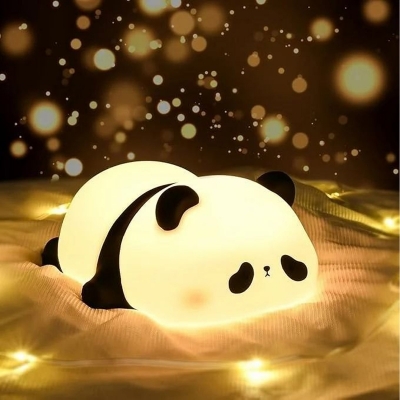 Picture of Cute Sleeping Panda LED Night Light - White