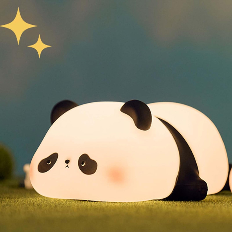 Picture of Cute Sleeping Panda LED Night Light - White