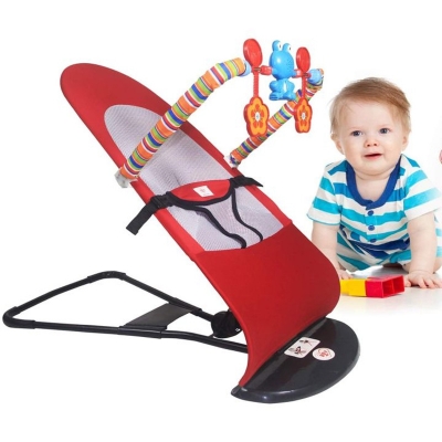 Picture of Baby Automatic Bouncer Chair With Toys - Red