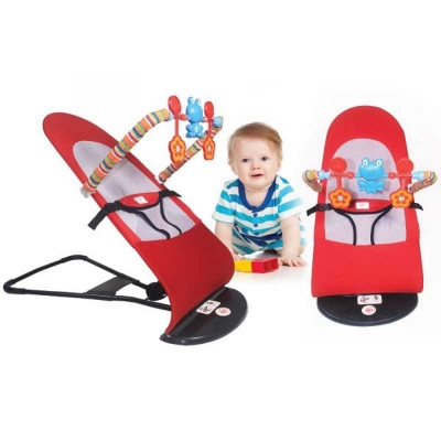 Picture of Baby Automatic Bouncer Chair With Toys - Red