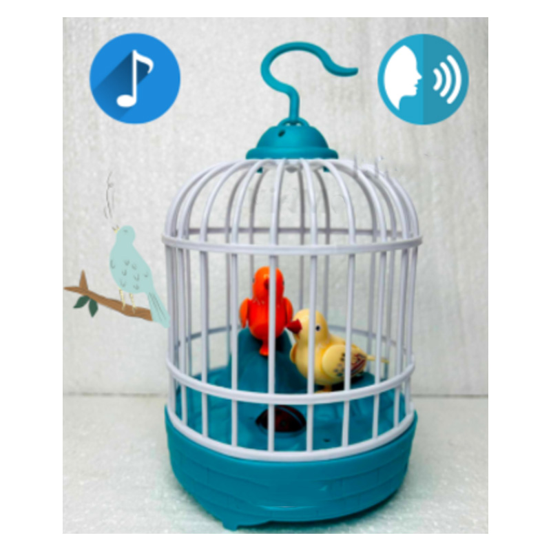 Picture of Electronic voice Activated Toy Birds in Cages Children