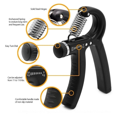 Picture of adjustable heavy grip hand grippers used for gym - Black