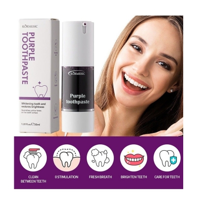 Picture of KORMESIC Priveate Label Whitening Purple Toothpaste 30ml Fresh Breath