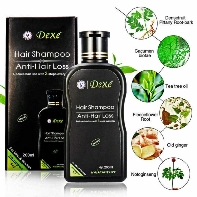 Picture of Dexe Hair Shampoo Anti Hair Loss Chinese Harbal Hair growth for men&women -200ml - Black