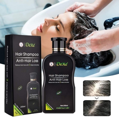 Picture of Dexe Hair Shampoo Anti Hair Loss Chinese Harbal Hair growth for men&women -200ml - Black