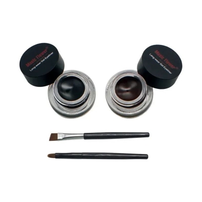 Picture of Best 2 in 1 Brown + black eyeliner gel make up waterproof eyeliner kit eye makeup cream