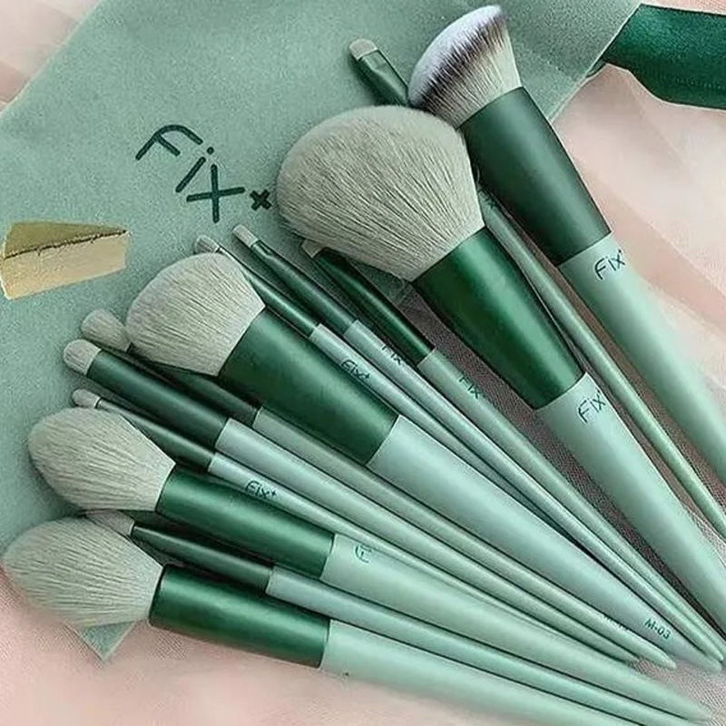 Picture of Fix+ Beauty Makeup Brush Set 13 piece - Green