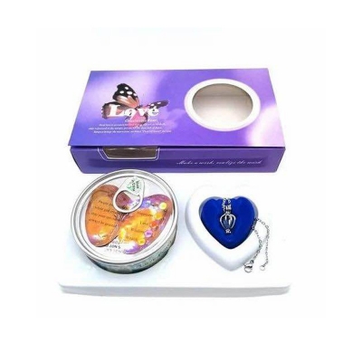 Picture of Love Pearl DIY Jewellery necklace woman heart pendant kit - Silver