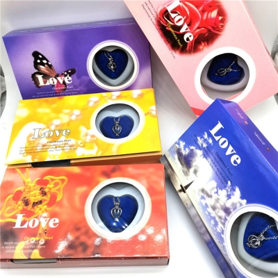 Picture of Love Pearl DIY Jewellery necklace woman heart pendant kit - Silver
