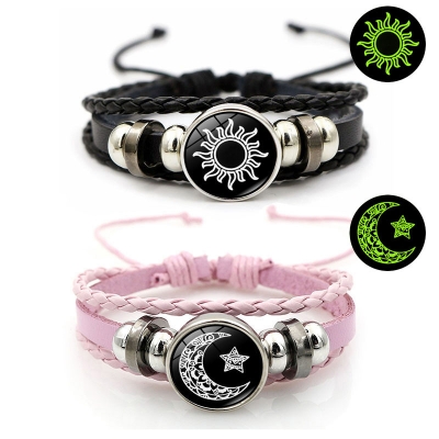 Picture of Sun & Moon Couple Bracelet 2Pc - 20 CM