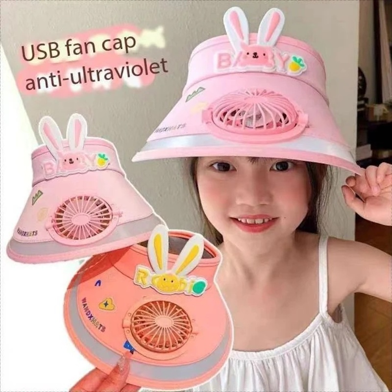 Picture of Summer Cap With rechargeable Fan For Kids & Adult